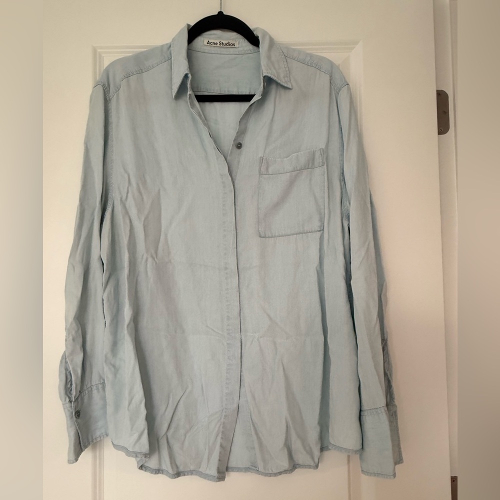 Acne Studios Light Blue Button-Up Shirt size 38